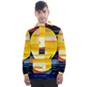 Background Abstract Horizon Men s Front Pocket Pullover Windbreaker View1