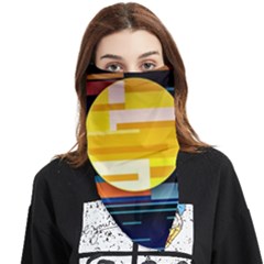 Background Abstract Horizon Face Covering Bandana (triangle) by Wegoenart