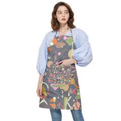 Illustration Shape Tribal Pattern Round Pocket Apron by Wegoenart