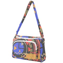 Background Abstract Colors Shapes Front Pocket Crossbody Bag by Wegoenart