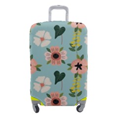 Flower White Pattern Floral Luggage Cover (small) by Wegoenart