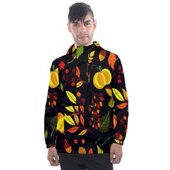 Pumpkin Fall Autumn Pattern Men s Front Pocket Pullover Windbreaker by Wegoenart