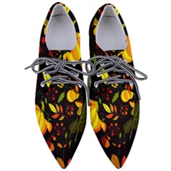 Pumpkin Fall Autumn Pattern Pointed Oxford Shoes by Wegoenart