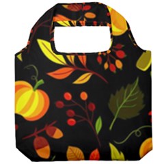 Pumpkin Fall Autumn Pattern Foldable Grocery Recycle Bag by Wegoenart