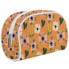 Flower White Pattern Floral Make Up Case (large) by Wegoenart