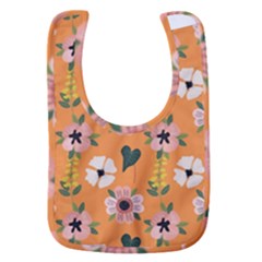 Flower White Pattern Floral Baby Bib by Wegoenart