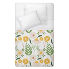 Flower White Pattern Floral Nature Duvet Cover (single Size) by Wegoenart