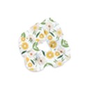 Flower White Pattern Floral Nature Velvet Scrunchie View1