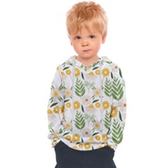 Flower White Pattern Floral Nature Kids  Overhead Hoodie by Wegoenart