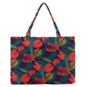 Leaves Pattern Wallpaper Seamless Zipper Medium Tote Bag View1