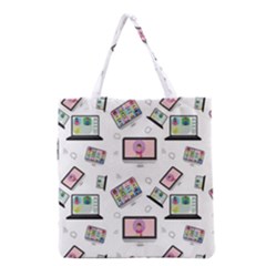 Computer Technology Communication Grocery Tote Bag by Wegoenart