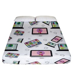 Computer Technology Communication Fitted Sheet (california King Size) by Wegoenart