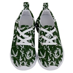 Leaves Pattern Wallpaper Watercolor Running Shoes