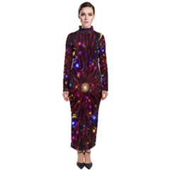 Abstract Background Star Wallpaper Turtleneck Maxi Dress by Wegoenart