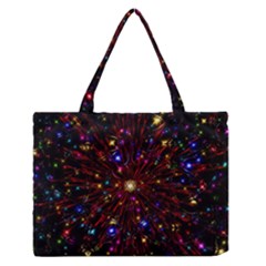 Abstract Background Star Wallpaper Zipper Medium Tote Bag by Wegoenart