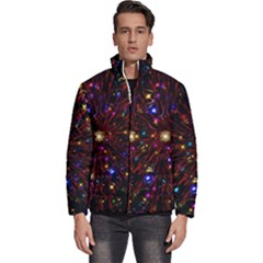 Abstract Background Star Wallpaper Men s Puffer Bubble Jacket Coat by Wegoenart