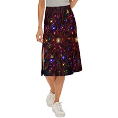 Abstract Background Star Wallpaper Midi Panel Skirt by Wegoenart