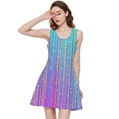 Blue Magenta Speckles Line Inside Out Racerback Dress by Wegoenart