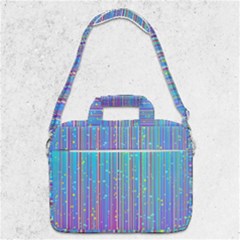 Blue Magenta Speckles Line Macbook Pro 13  Shoulder Laptop Bag  by Wegoenart