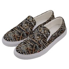 Screws Scrap Metal Rusted Screw Art Men s Canvas Slip Ons