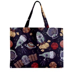 Hand-drawn-pattern-space-elements-collection Zipper Mini Tote Bag