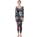 Hand-drawn-pattern-space-elements-collection Long Sleeve Catsuit View1