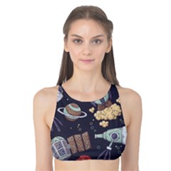 Hand-drawn-pattern-space-elements-collection Tank Bikini Top