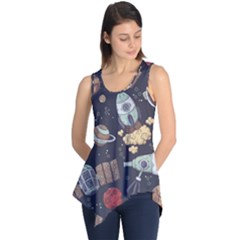 Hand-drawn-pattern-space-elements-collection Sleeveless Tunic