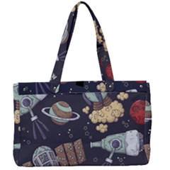 Hand-drawn-pattern-space-elements-collection Canvas Work Bag by Jancukart