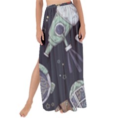 Hand-drawn-pattern-space-elements-collection Maxi Chiffon Tie-up Sarong