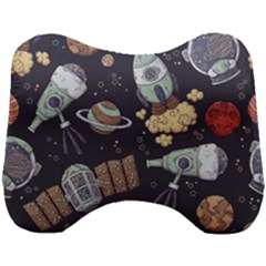 Hand-drawn-pattern-space-elements-collection Head Support Cushion