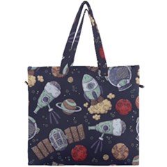 Hand-drawn-pattern-space-elements-collection Canvas Travel Bag