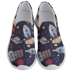 Hand-drawn-pattern-space-elements-collection Men s Lightweight Slip Ons