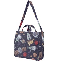 Hand-drawn-pattern-space-elements-collection Square Shoulder Tote Bag