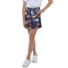 Hand-drawn-pattern-space-elements-collection Kids  Tennis Skirt by Jancukart