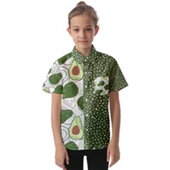 Avocado Pattern - Copy Kids  Short Sleeve Shirt by flowerland