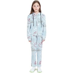 Winter Pattern Background Element Kids  Tracksuit