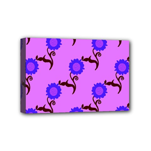 Illustration Flower Floral Design Pattern Mini Canvas 6  X 4  (stretched) by Ravend