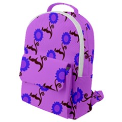 Illustration Flower Floral Design Pattern Flap Pocket Backpack (small) by Ravend