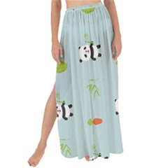 Background Pattern Panda Bamboo Maxi Chiffon Tie-up Sarong by Ravend