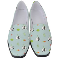 Background Pattern Panda Bamboo Women s Classic Loafer Heels