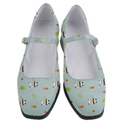 Background Pattern Panda Bamboo Women s Mary Jane Shoes by Ravend