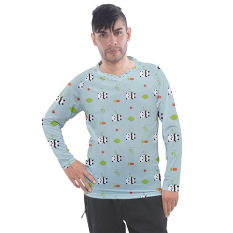 Background Pattern Panda Bamboo Men s Pique Long Sleeve Tee by Ravend