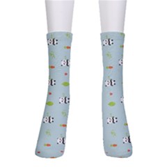 Background Pattern Panda Bamboo Crew Socks by Ravend