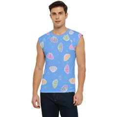 Seashell Clam Pattern Art Design Men s Raglan Cap Sleeve Tee