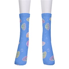 Seashell Clam Pattern Art Design Crew Socks by Ravend