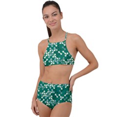 Patterns Fabric Design Surface High Waist Tankini Set by Ravend