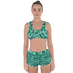 Patterns Fabric Design Surface Racerback Boyleg Bikini Set by Ravend