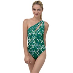 Patterns Fabric Design Surface To One Side Swimsuit by Ravend