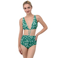 Patterns Fabric Design Surface Tied Up Two Piece Swimsuit by Ravend